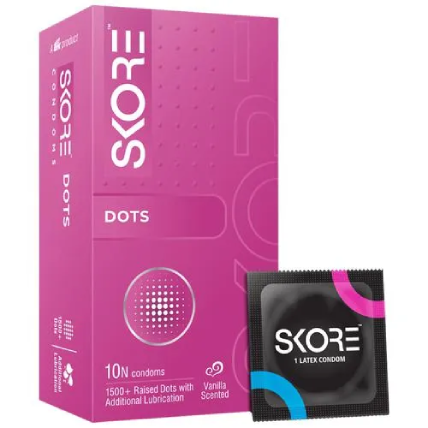 Skore Dots Vanilla Scented Condoms - (10 Count)